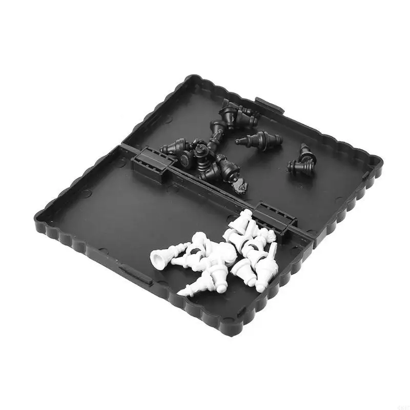 

Q84C Pocket Chess Folding Board Interactive Travel Portable Entertainment Magnetic Chessman Indoor Outdoor Game Easy to Carry