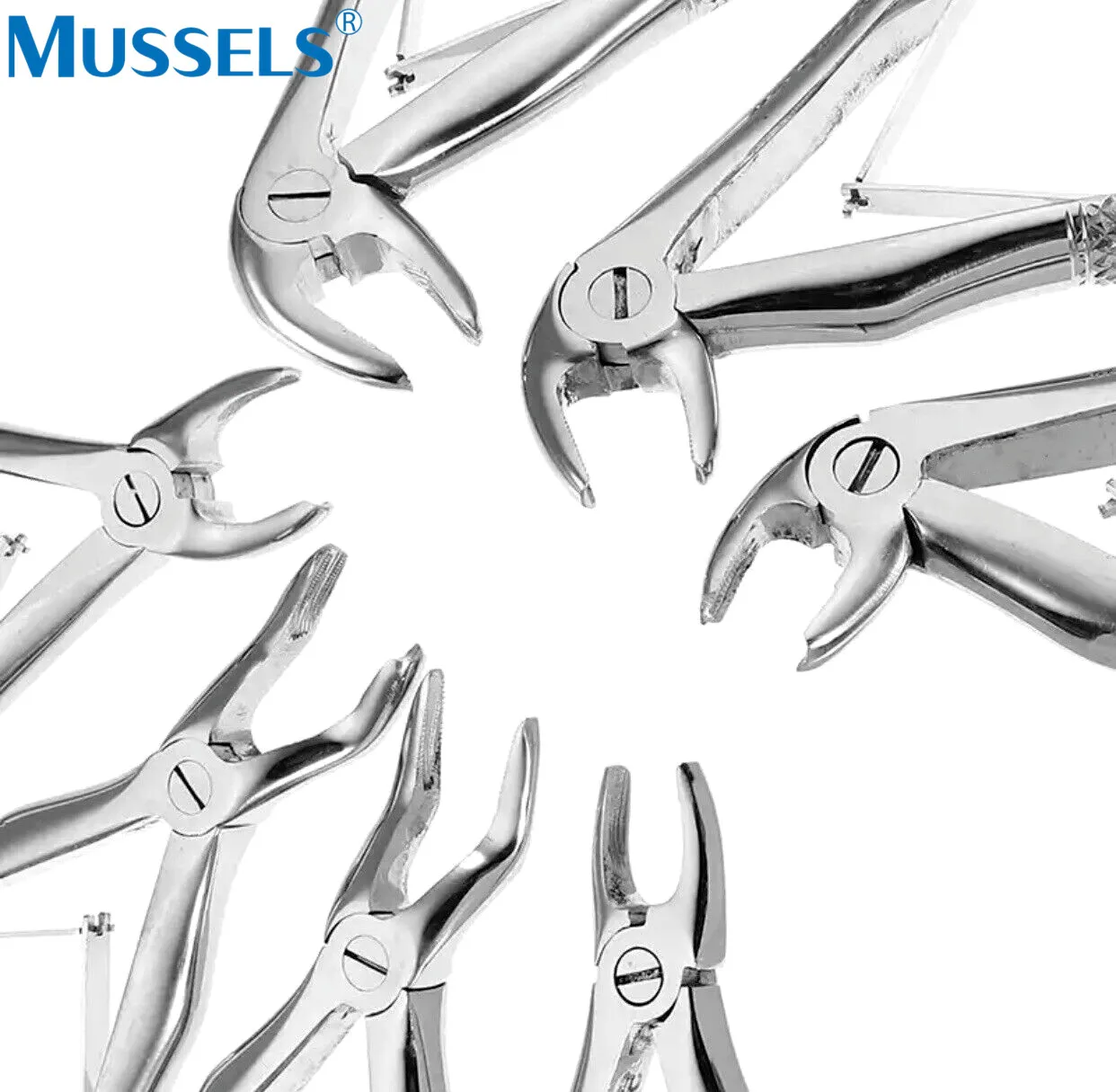 7Pcs/Kit Children Dental Extracting Plier Surgical Tooth Root Extraction Forceps Lift Elevator Stainless Steel Dentistry Tools