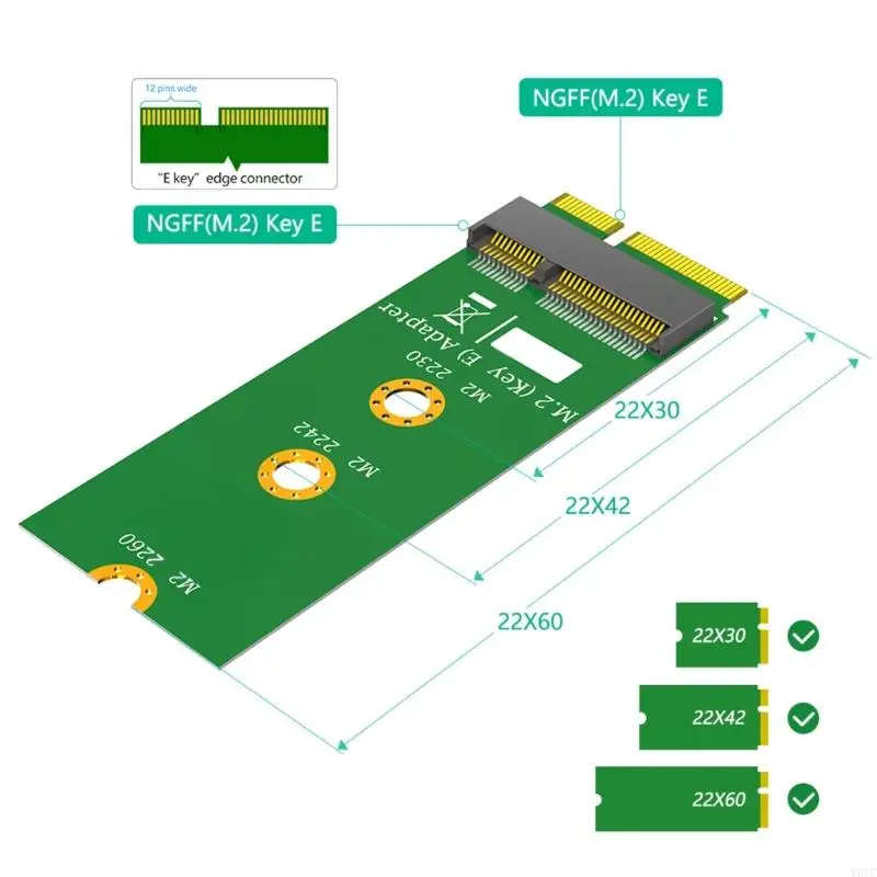 M.2 Tarjeta protección prueba tecla E para placa adaptadora conversión computadora Velocidad rápida