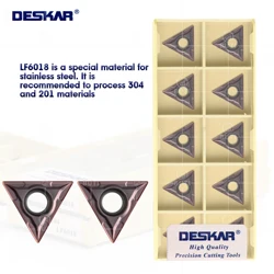 DESKAR 100% Original TCMT110204 TCMT110208 TCMT16T304 TCMT16T308 LF6018 Turning Blades Internal Turning Tool For Stainless Steel