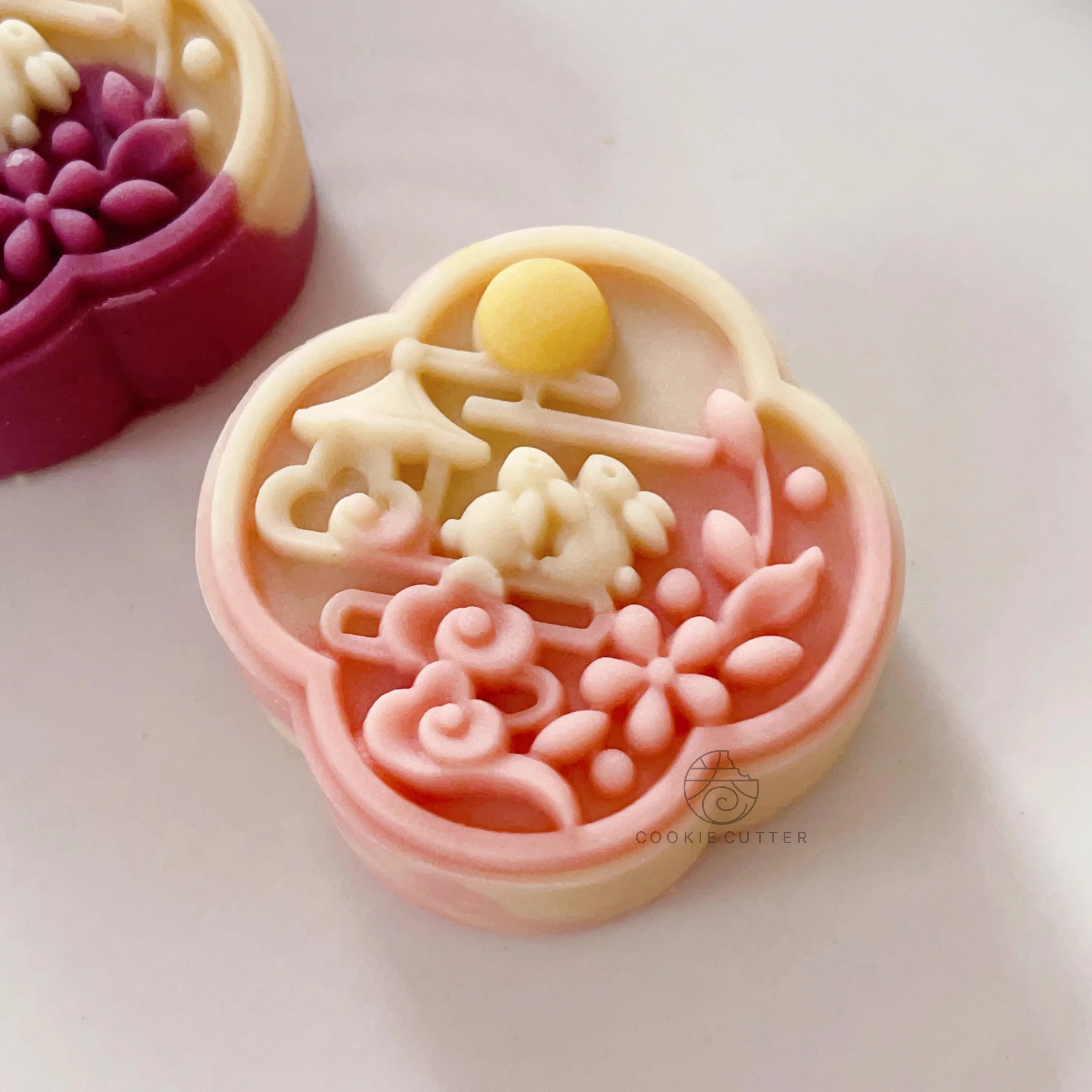 50g 63g Creative Mid-Autumn Mooncake Pressed Mould Bunny Moon Pattern Cookie Pastry Stamp Mung Bean Cake Decorations And Tools