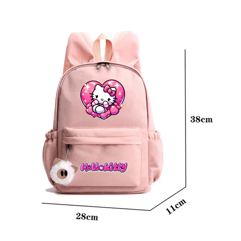 Bonita mochila de Hello Kitty para niña, niño, estudiante, adolescente, niños, mochila de regreso a la escuela, bolsa informal, juguete de regalo de cumpleaños para niños