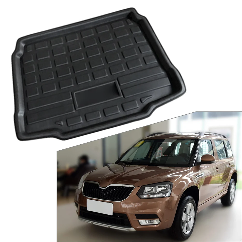 Car Boot Tray Cargo Liner Rear Trunk Floor Mat Carpet Tray For Skoda Yeti 5L 2009 2010 2011 2012 2013 2014 2015 2016 2017