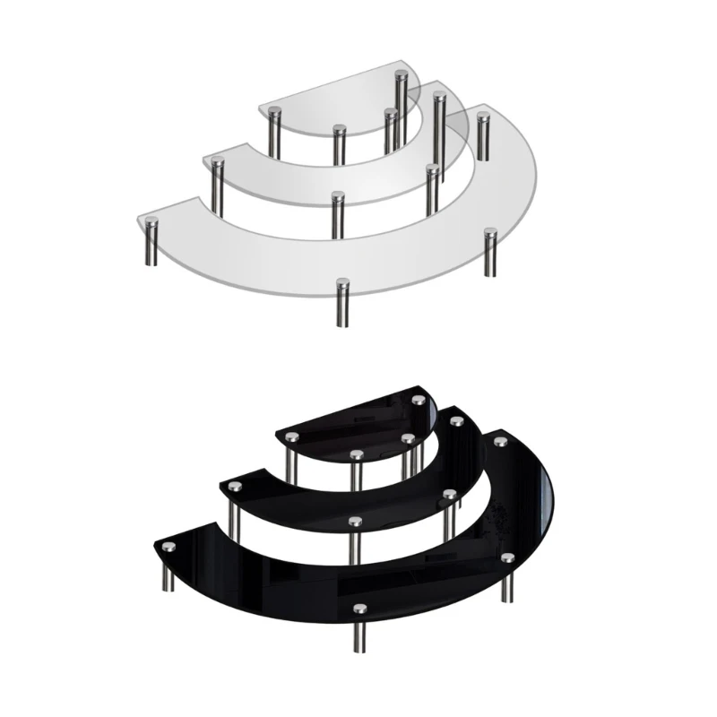 3pcs/set Acrylic Cake Display Rack Fruit Cake Decorative Rack Shelf Supplies for Festival Holiday New Year Party