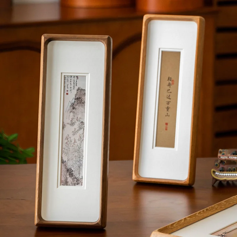 Chinese-style Long Photo Frame Solid Wood Household French Retro Photo Frame Modern Fashion Home Decor Lijst Van Fotos YSXK
