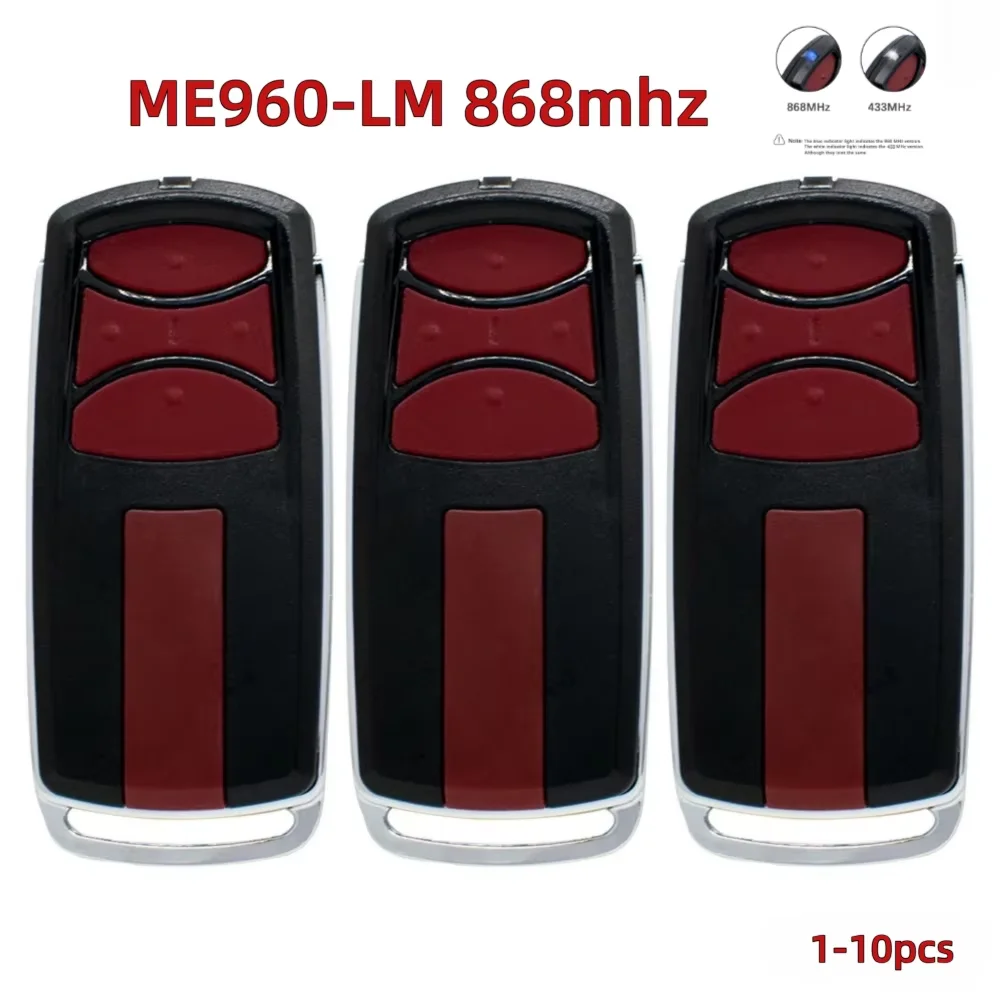 1/2/3/5/10pcs ME960-LM 868MHz Garage Door Remote Control ME960LM Transmitter Commands