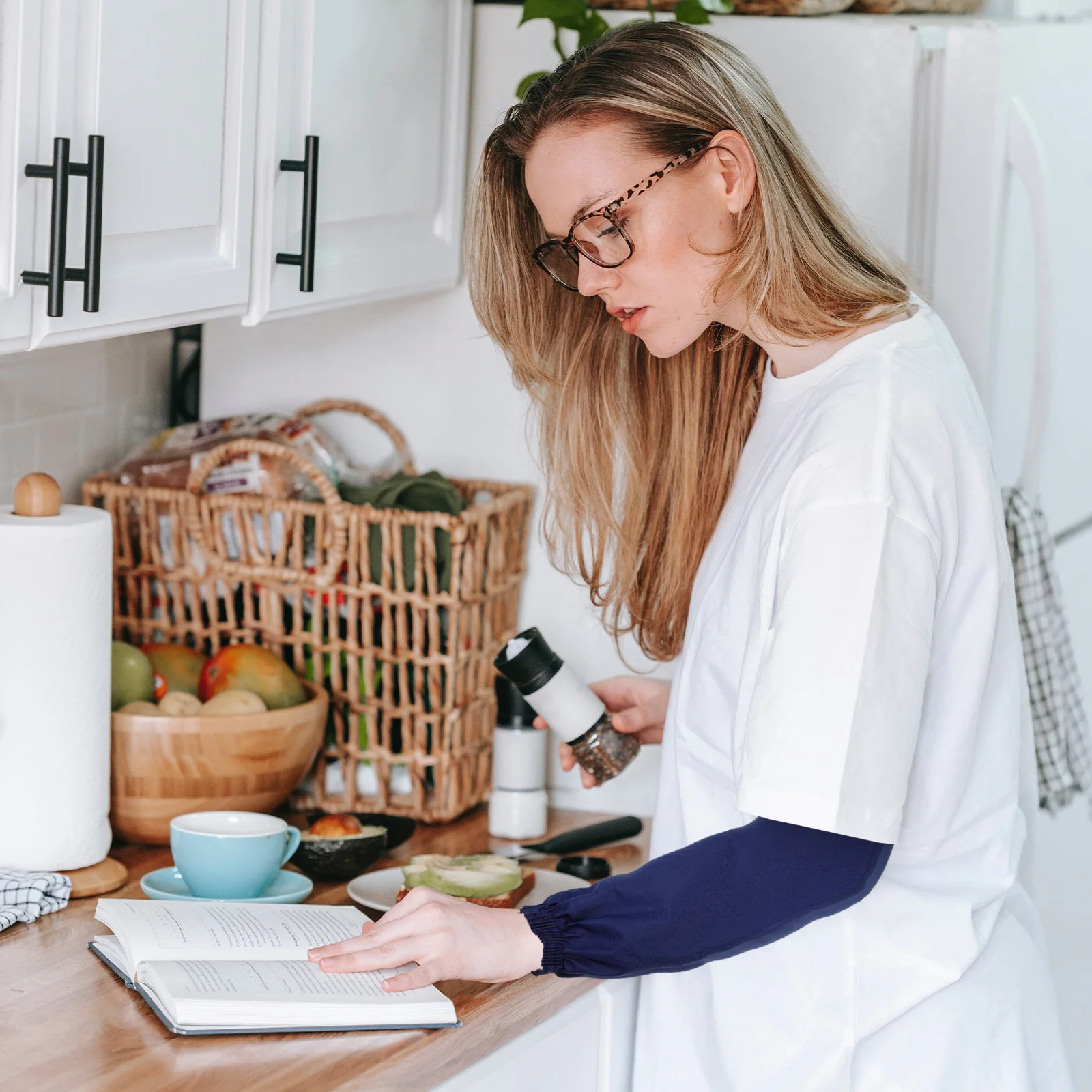 

Маслостойкие нарукавники Универсальные длинные многоразовые защитные нарукавники для приготовления пищи Чистка кухни Столовая Водонепроницаемые