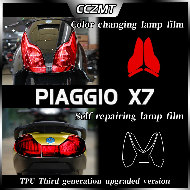 

For Piaggio X7 headlight film smoked black tail light instrument TPU rearview mirror transparent protection film accessories