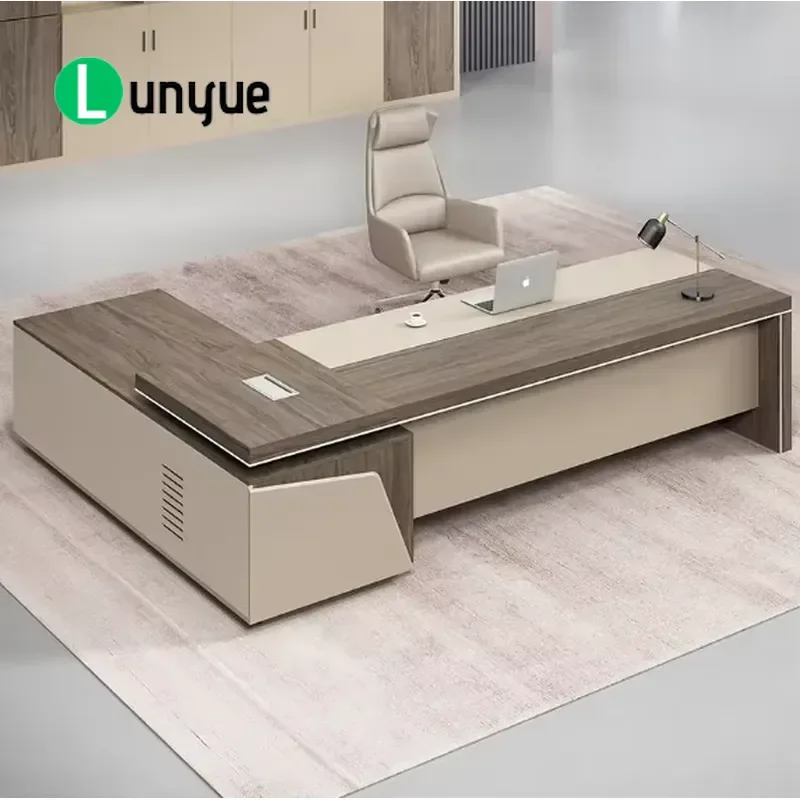 Modern Light Luxury Executive Desk and Chair Set Simple Office Furniture for Manager President Workspace Atmosphere Home