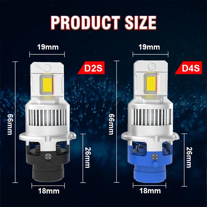 D2S D4S 1:1 Led المصباح HID D1S D3S D1R D3R عدة زينون LED لمبات التحديثية عدة D2R D4R مصابيح السيارات السيارات ضوء CSP CANbus لا أخطاء
