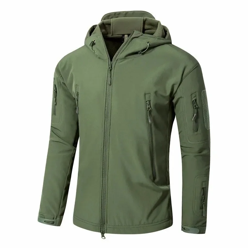 

Shark Skin Fleece Jacket for Men and Women Soft Shell Tactical Training Coat Outdoor Camping Hunting Hiking Climbing Hot XS-5XL