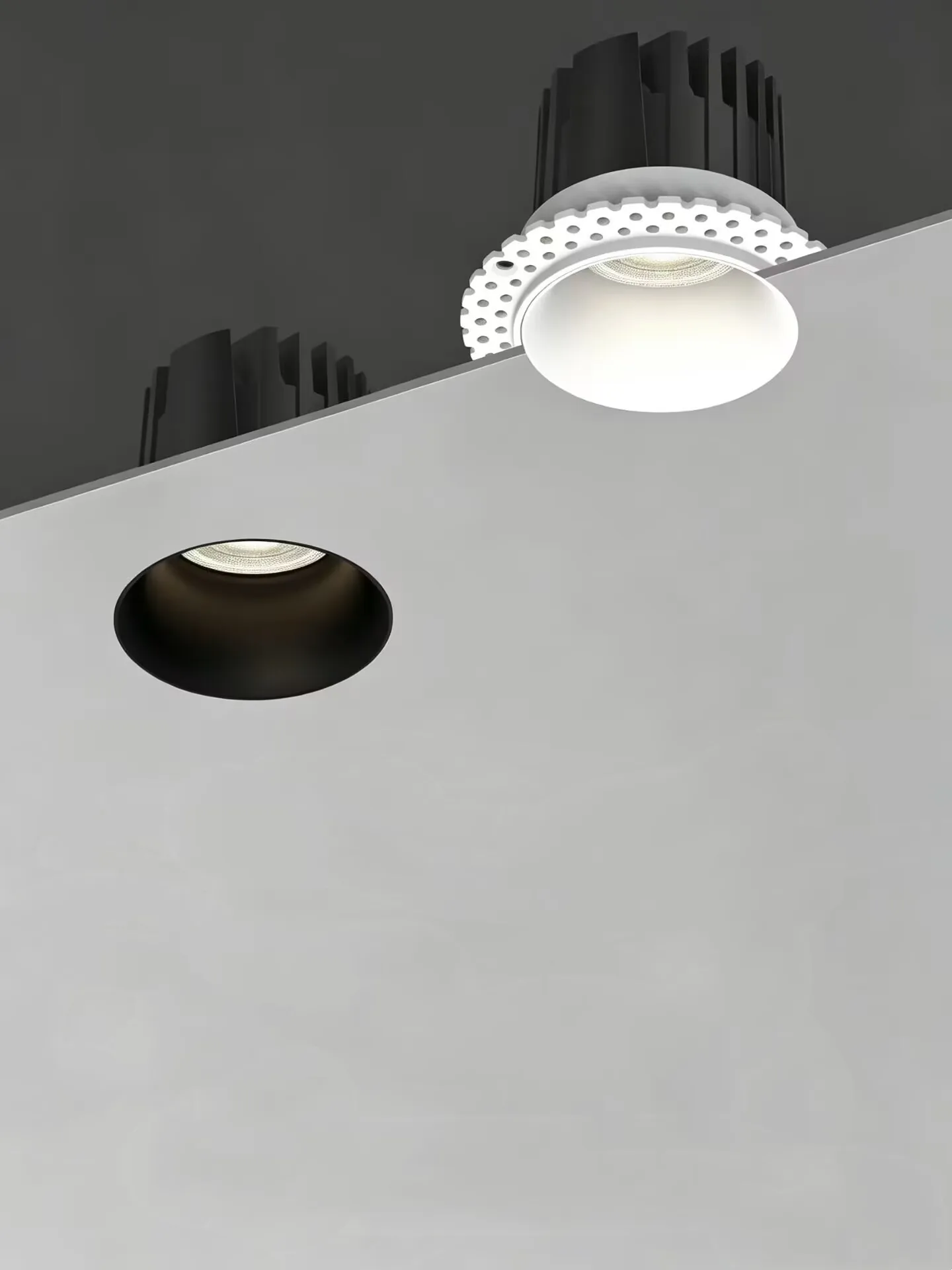 Frameless recessed LED ceiling lamp suitable for home living room without main lighting anti-glare downlight dimmable AC90- 260V