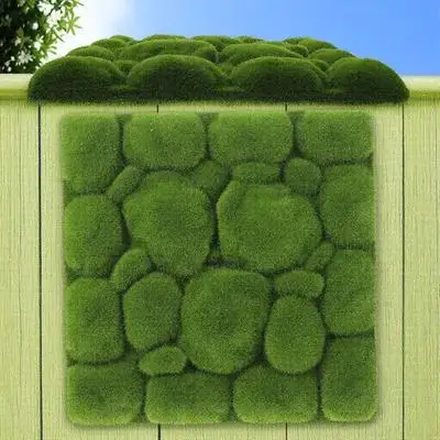 

2pcs Faux Moss Panel Wall Decoration Green Foam Board For Indoor Diy Wedding Home Decor Fake Moss Mat Turf Ornament