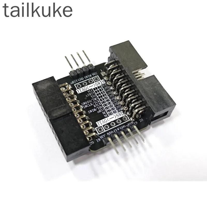 2pcs JTAG SWD SWIM Mutual Conversion Simple Conversion Base Adapter Plate Adapter JTAG Male to Female Base Extension Plate