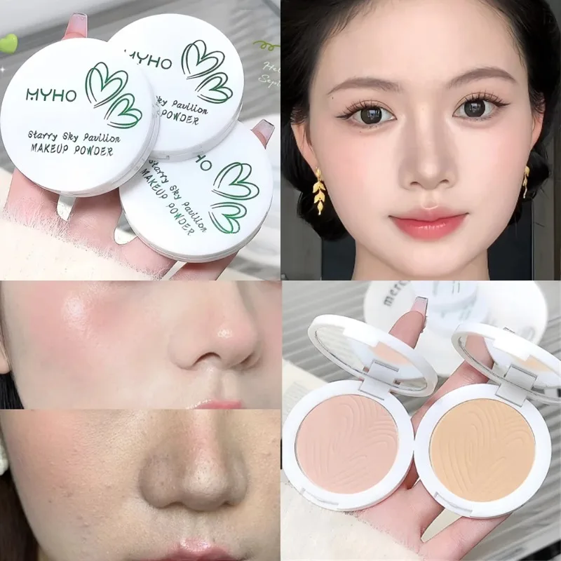 Oil Control Soft Focus Pressed Powder Long Lasting Matte Brighten Face Base Setting Powder Breathable Face Control Fixing Makeup