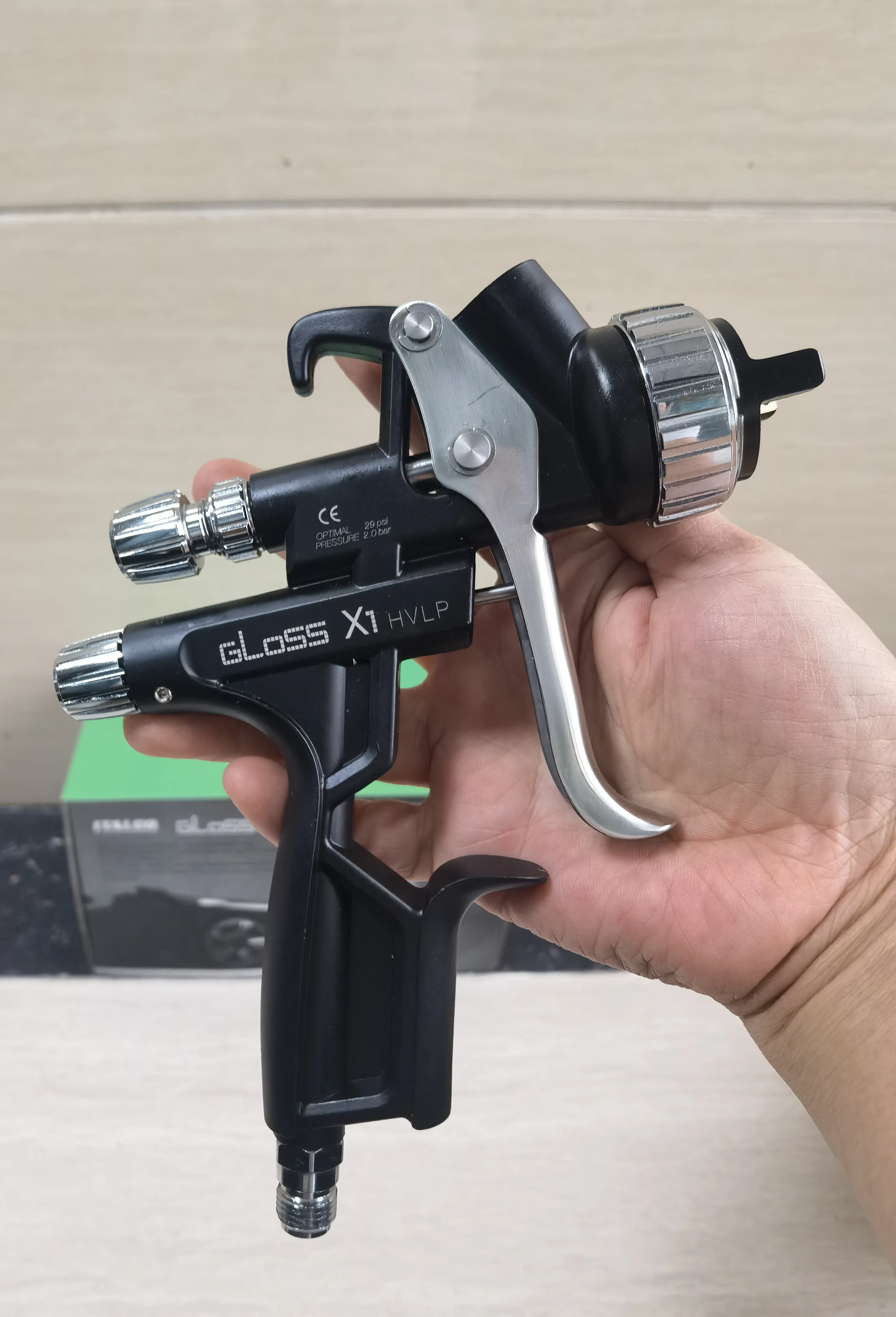 ITALCO GLOSS1 DIY Professional 1.3MP Spray Gun 600ml Portable Cup Paint Sprayer Pneumatic Power Source Industrial Use 1.3mm