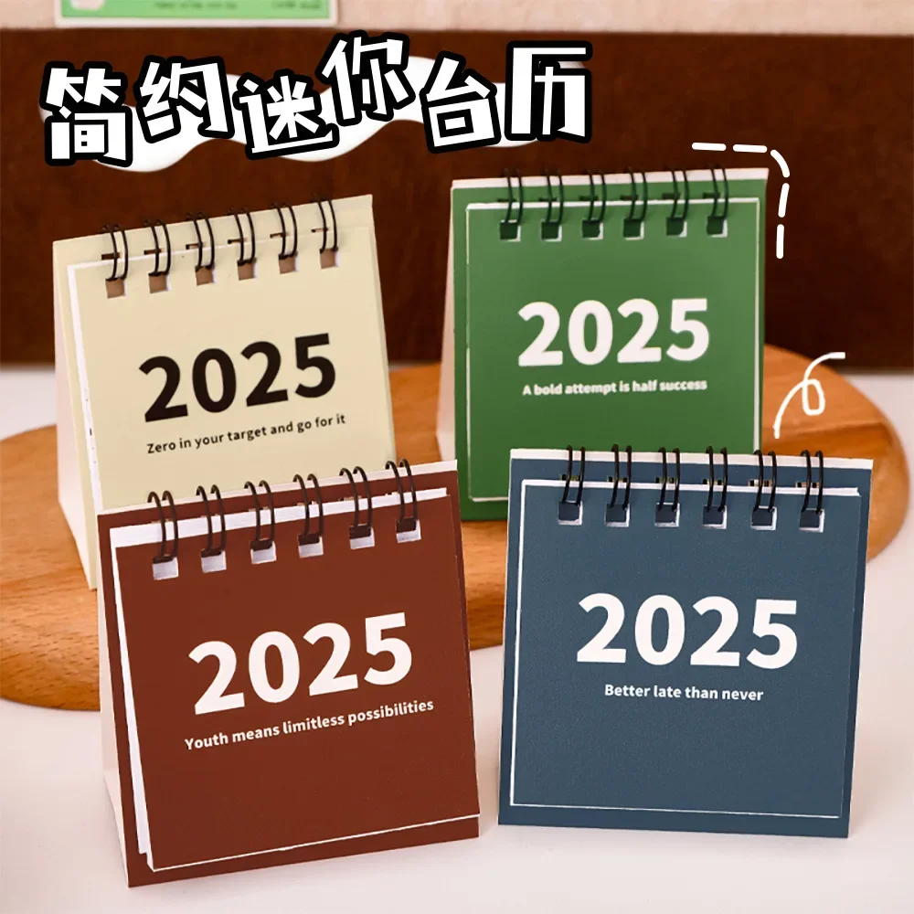 2025 Mini Pocket Calendar Simple Portable Daily Memo Calendar Planner Desktop Decoration