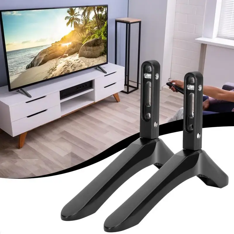 

2pcs Universal TV Base Pedestal Feet Stand Mount Table Top Desktop Bracket Holder Stand With Screws TV Feet Drill-Free TV Base