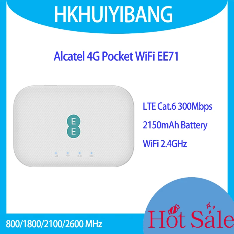 

Unlocked Alcatel EE71 4G Mobile WiFi CAT7 300Mbps Wireless Hotspot 2150mAh 4G LTE Pocket WiFi