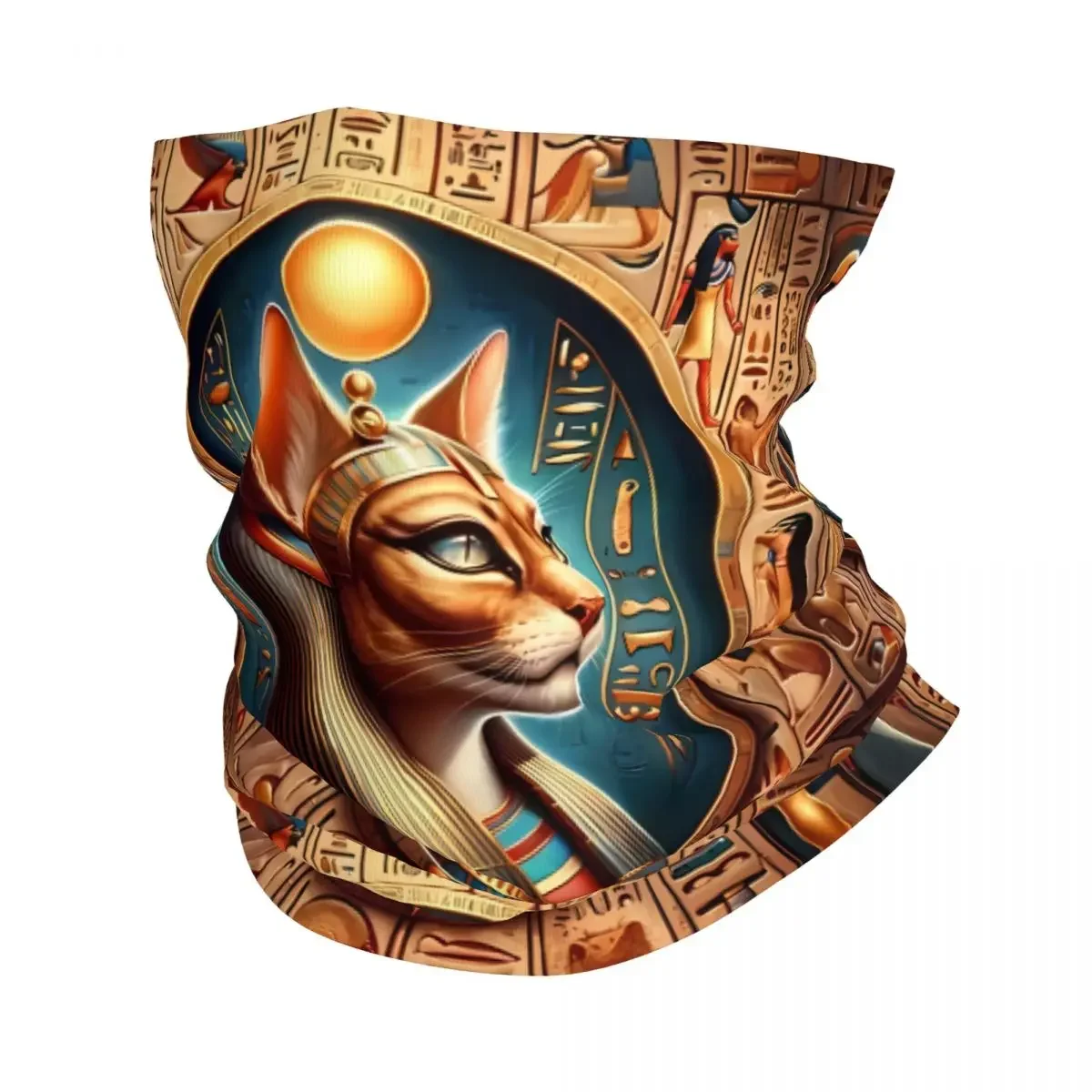 Ancient Egypt Art Scarf Neckerchief Neck Face Mask Polyester