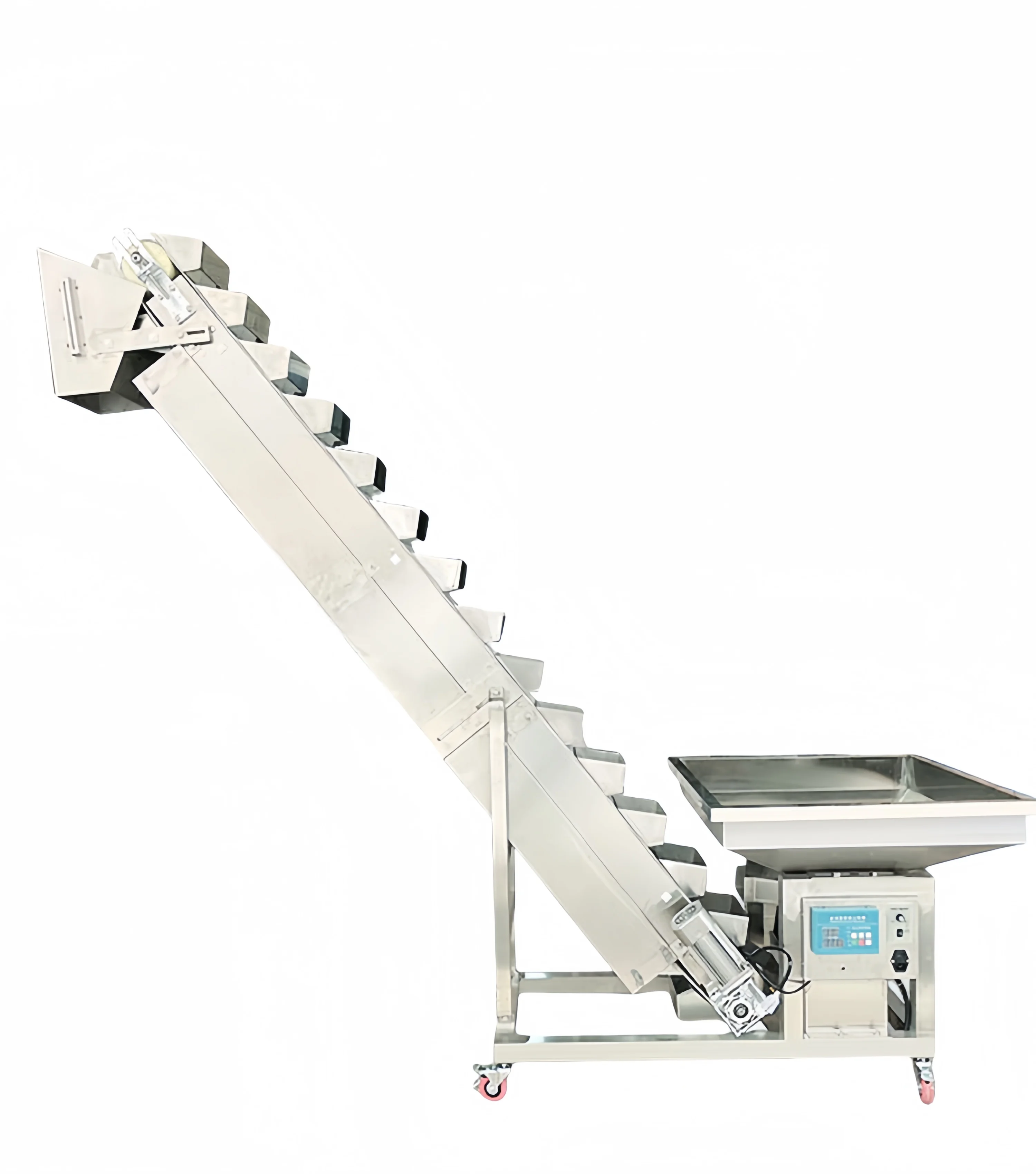 High-Speed Multi-Function Vertical Z-Type Bucket Elevator Large Bag Bulk Screw Loader Multiple Outlets Plastic Case Foil Film