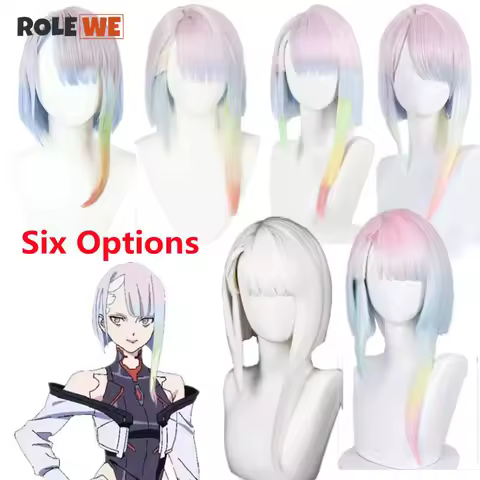 Anime Cyberpunk Edgerunners Lucy David Martinez Rebecca Cosplay Wig Heat Resistant Hair Cyberpunk: Edgerunners Party Wigs