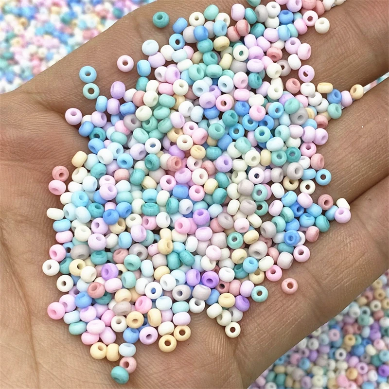 600Pcs 3mm Matte Macaroon Color Glass Seed Beads Uniform Round Spacer  for DIY Handmade Jewelry Making Accessories