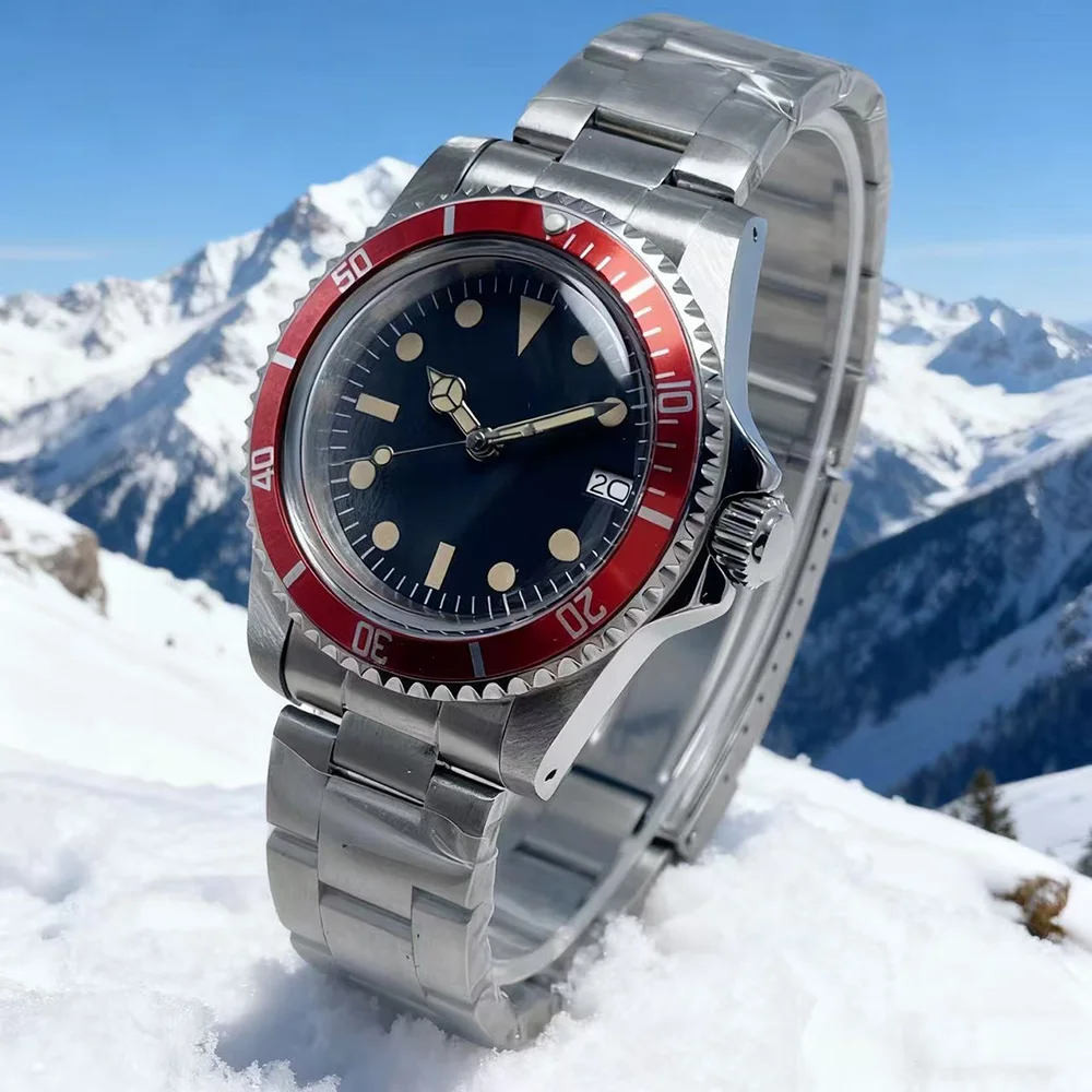 

Casual retro men's wristwatch, Chinese NH35 automatic movement mechanical watch, stainless steel 10BAR water resistant