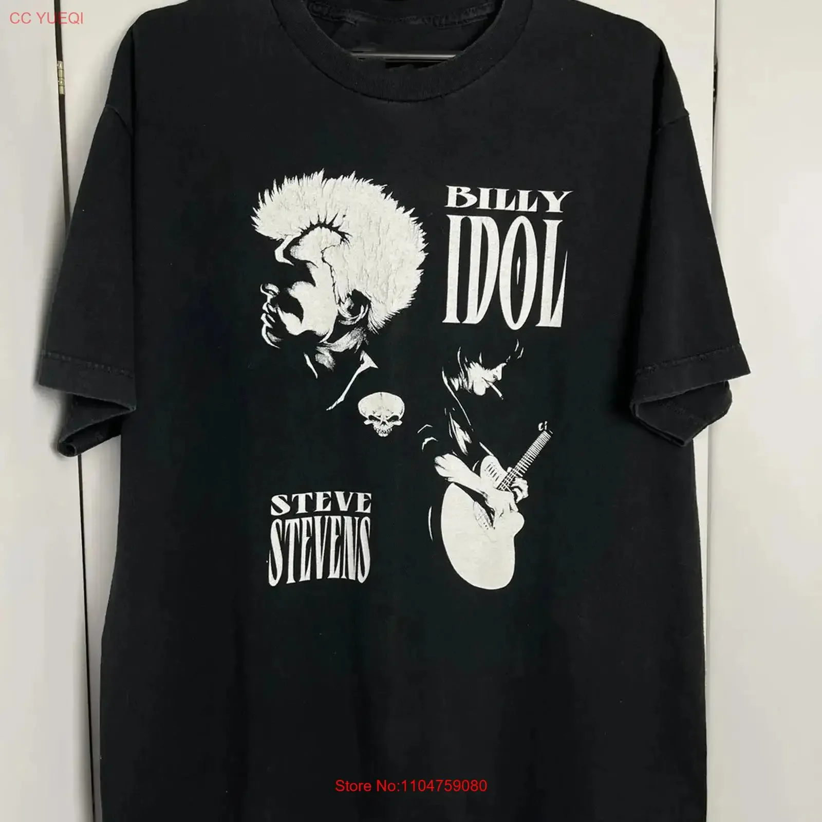 Rare Billy Idol Steve Stevens Legend Black S 5XL T Shirt XS154 vintage Washed Top For Everyday Wear Slightly Unisex Casual