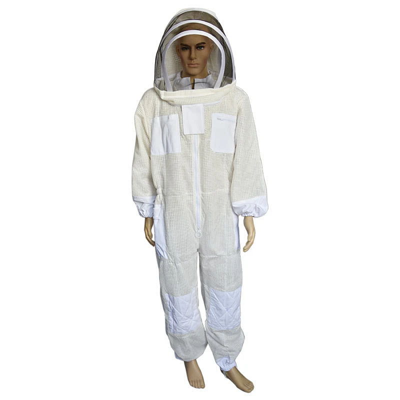 

X10 Ventilated Beekeeping Suit Fir-Against Fencing Veil Beekeeper Protective Cloth Breathable 3 Layers Mesh Cotton Beekeeper Sui