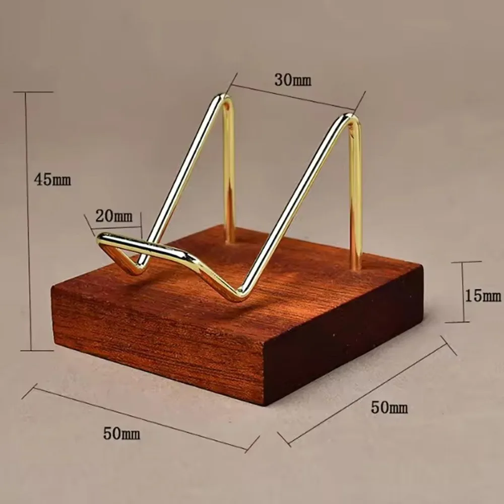 Wooden Crystal Ball Base Craft Agate Stones Sphere Display Stand Photography Props Metal Arm Crystal Ball Holder Home Decoration