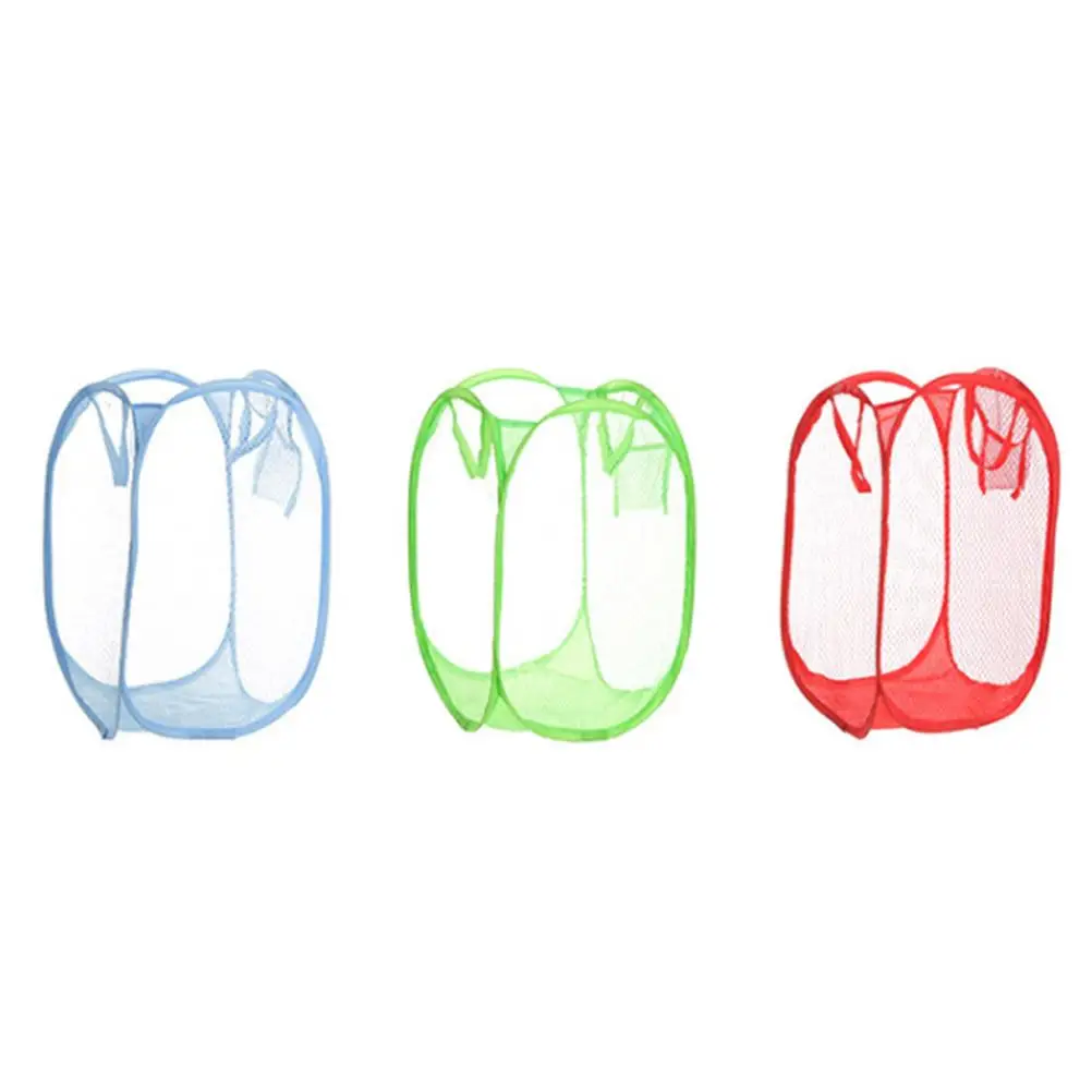 

Laundry Basket Mesh Large Capacity Bathroom ganizer Dirty Clothes Storage Baskets Nylon Perfect Home Bedroom Closet Dorm