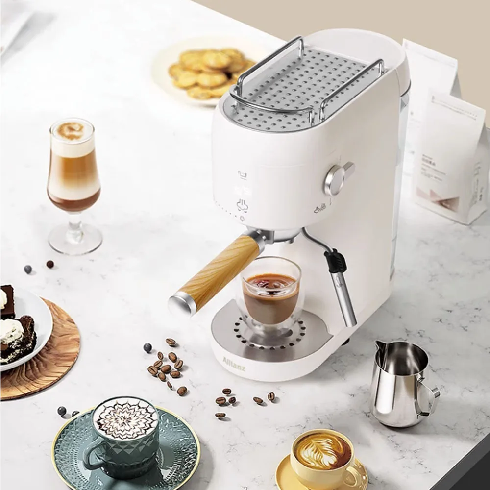 Máquina De Espresso Italiana Semi-automática Tipo Sifão Pequena Cafeteira Elétrica Máquina De Espuma De Leite Doméstico, Fácil Limpeza