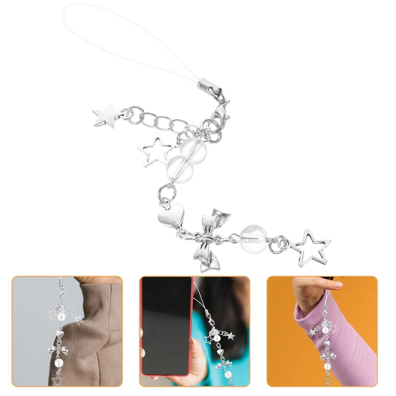 

Star Phone Strap Charm Mobile Chain Cell Straps for Women Girl Heart