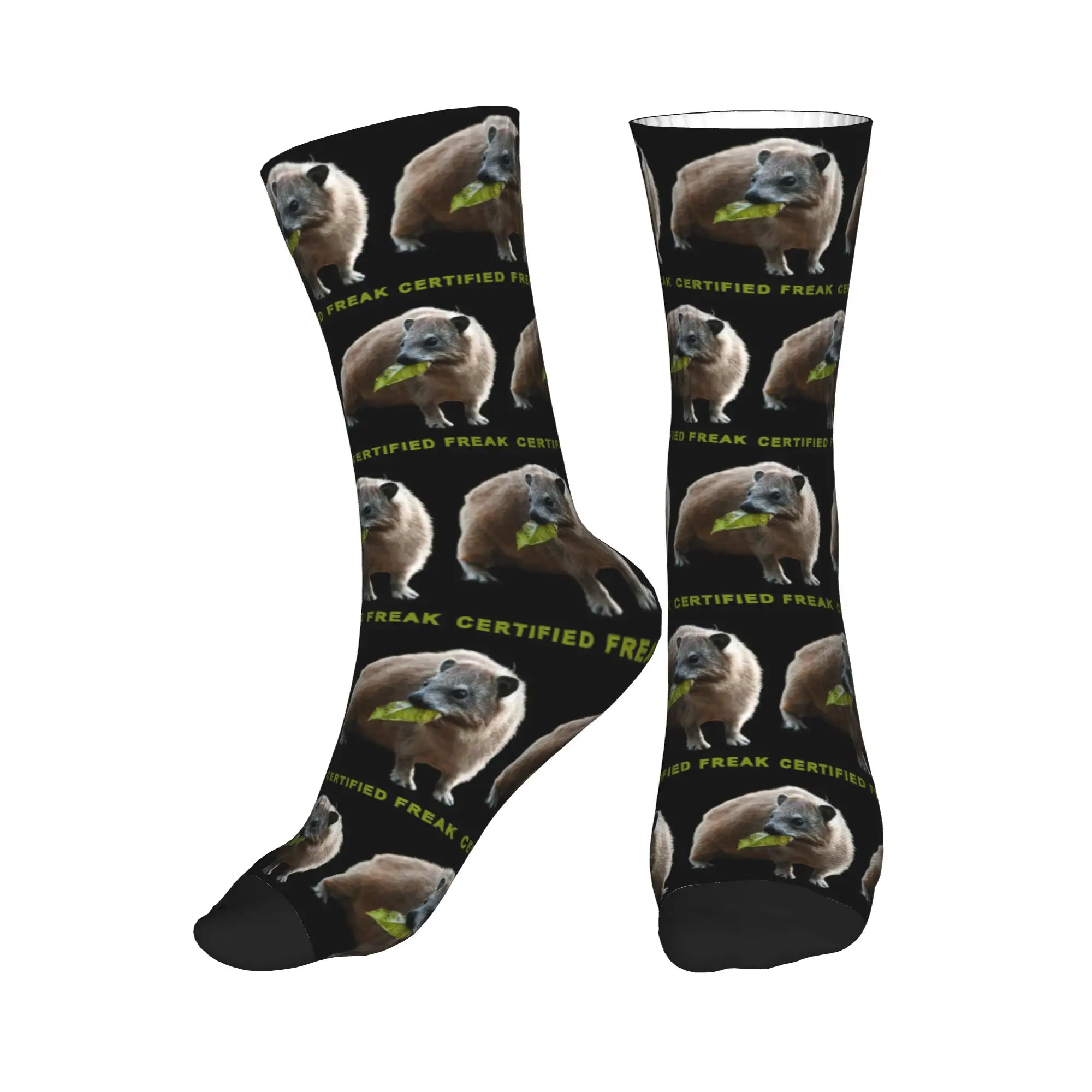 

All Seasons Rock Hyrax Photo Certified Freak Vampire Sport Middle Tube Socks Super Soft Crew Socks Fashion Stockings Men Women
