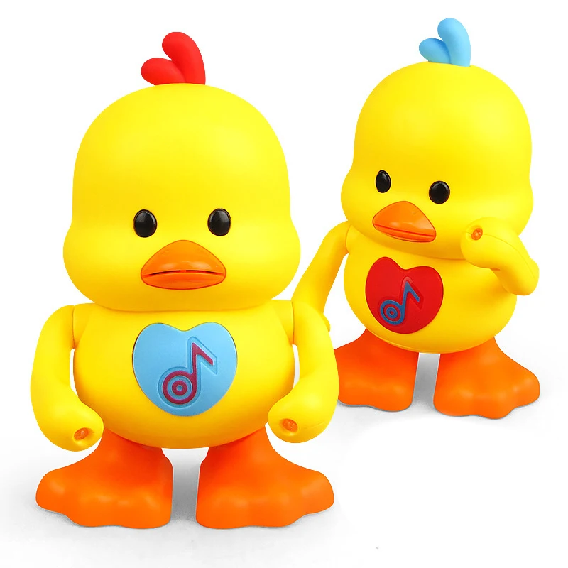 Cartoon Electric Wiggling Duck with Cute Swing Movements Lighting Effects Party Favors and School Supplies B88