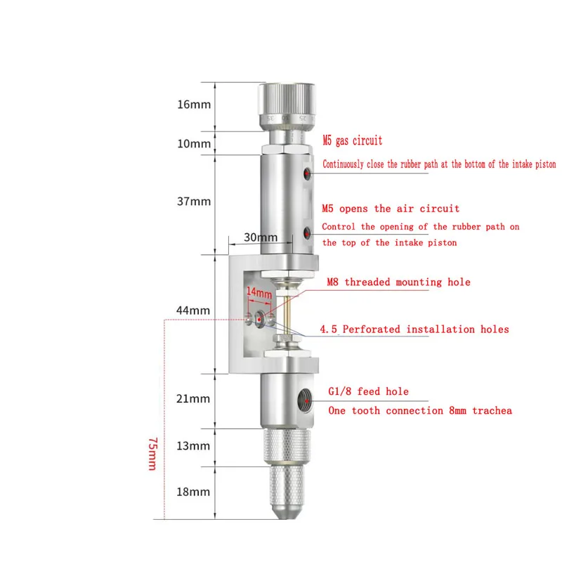 WZ-23K High Precision Stainless Steel Suck Back Single Component Needle Dispensing Valve Adjustable for Silicone