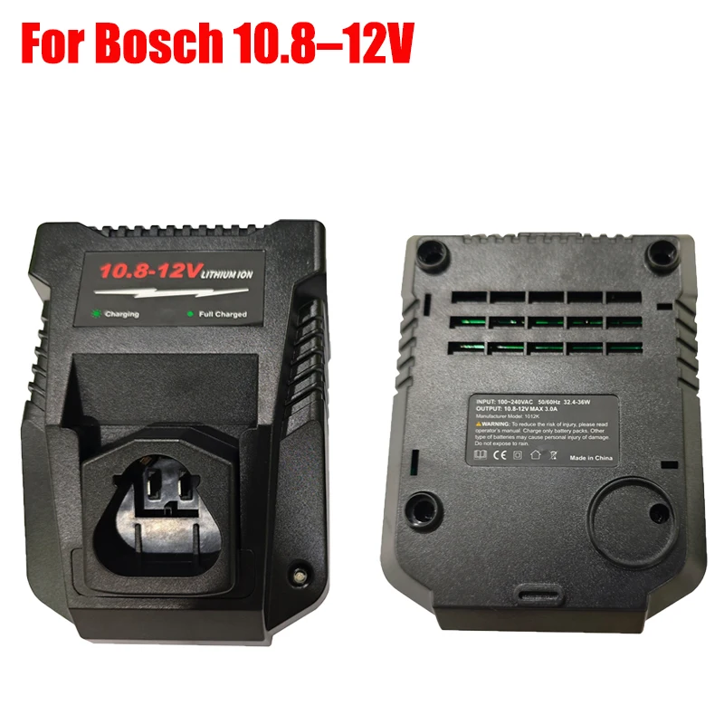

Portable Lithium Battery Charging Station Power Tool Battery Charger Compatible for Bosch 10.8–12V Li-ion Batteries Fast Charger