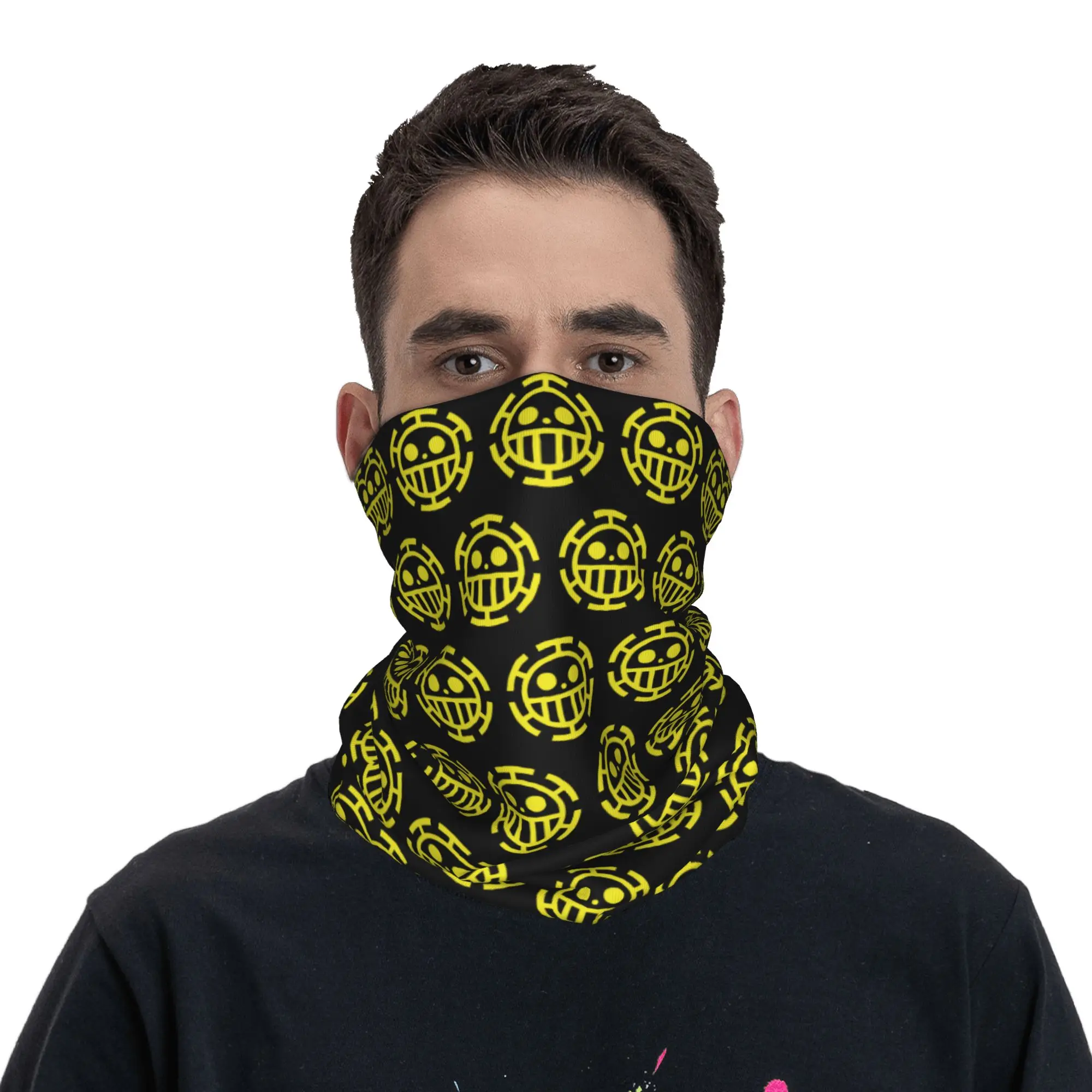 Pañuelo Multifuncional con Diseño de Calavera Pirata de One Piece, para Hombre y Mujer, para Invierno, Senderismo, Esquí, Bufanda, Cubre Rostro, Anime Japonés, Manga