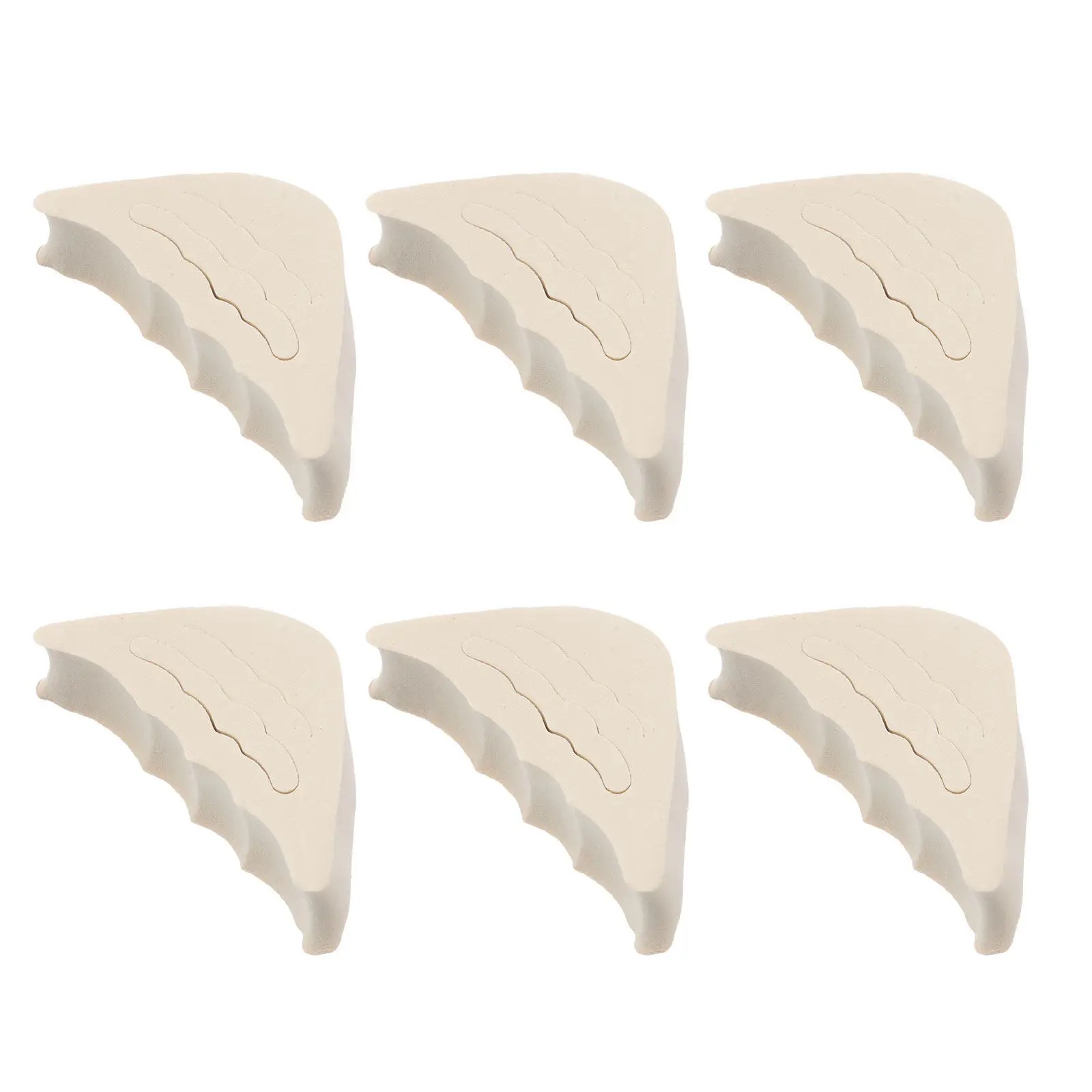 6Pairs High Heel Toe Filler Inserts Soft High-Density Sponge Shoe Front Filler for Metatarsal Pressure Relief Ergonomic Fit