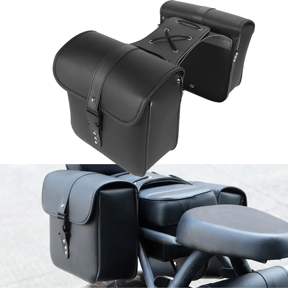 

Ретро-модные мотоциклетные сумки-кофры для хранения, боковые багажные сумки, чемоданы из искусственной кожи, аксессуары для мотоциклов