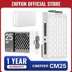 ZHIYUN Official CINEPEER CM25 25W Led Lights Bi Color Handheld Pocket Video Light Photo Lamp Fill Light Photography Lighting