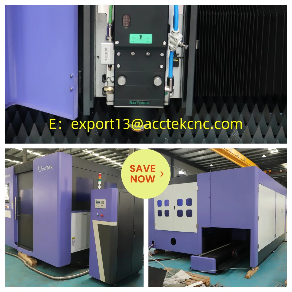 ACCTEK 1500W 3000W 6000W 12KW Fiber Laser Cutting Machine Closed Laser Cutting Machine (with exchange platform)