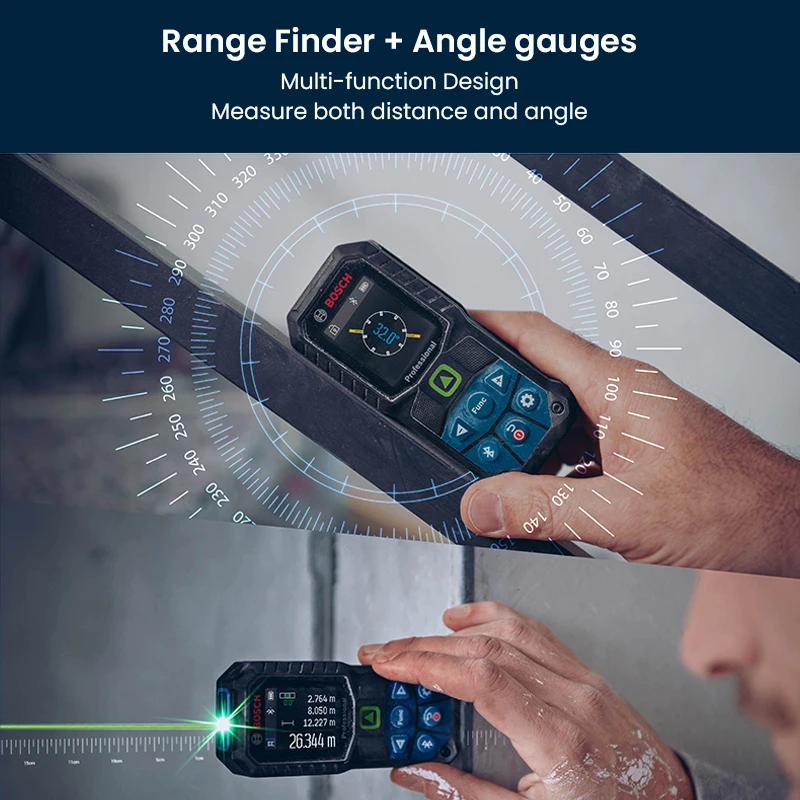 Original Bosch Laser Rangefinder GLM50-27CG Professional 50M Distance Meter Angle Level Measure Bluetooth Connect Tape Measure