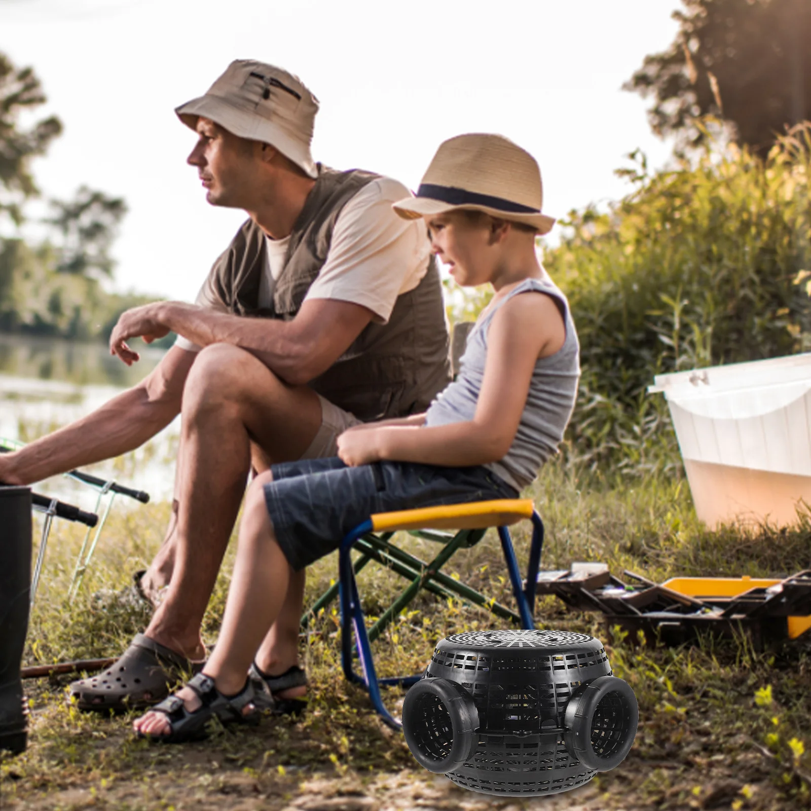 

Crawfish Trap Fishing Cage Portable Reusable Plastic Trap for Catching Crabs Lobster Shrimp Fishing Mesh Shrimp Traps