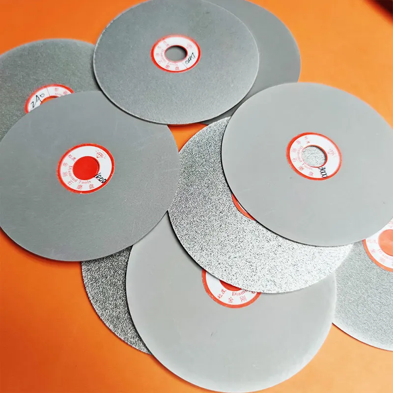 240/1000/3000# Grit Diamond Coated Grinding Disc 100-200mm Flat Lapidary Wheel for Kitchen Knife & Woodworking Tool Sharpening