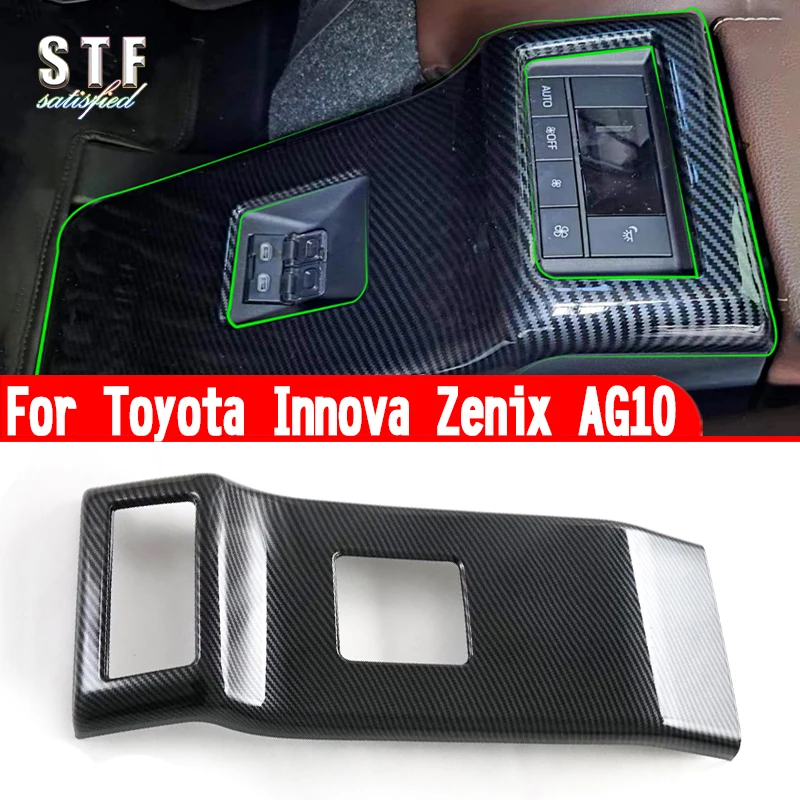 For Toyota Innova Zenix AG10 2023 2024 Car Accessories Rear Air-Condition Vent Outlet Cover Trim Molding Decoration Stickers