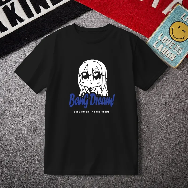 

BanG Dream! Yukina Minato Sayo Hikawa short Sleeves T-shirt Game Summer Men Women Top Fashion Cartoon Printing Casual