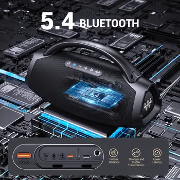 Přenosné Bluetooth reproduktory W-KING D20, 200W RMS, masivní basy, párty boombox, vodotěsný reproduktor IPX7, velký, hlasitý venkovní reproduktor 10 nejlepší prodej objem Gigaworks T3 - №2