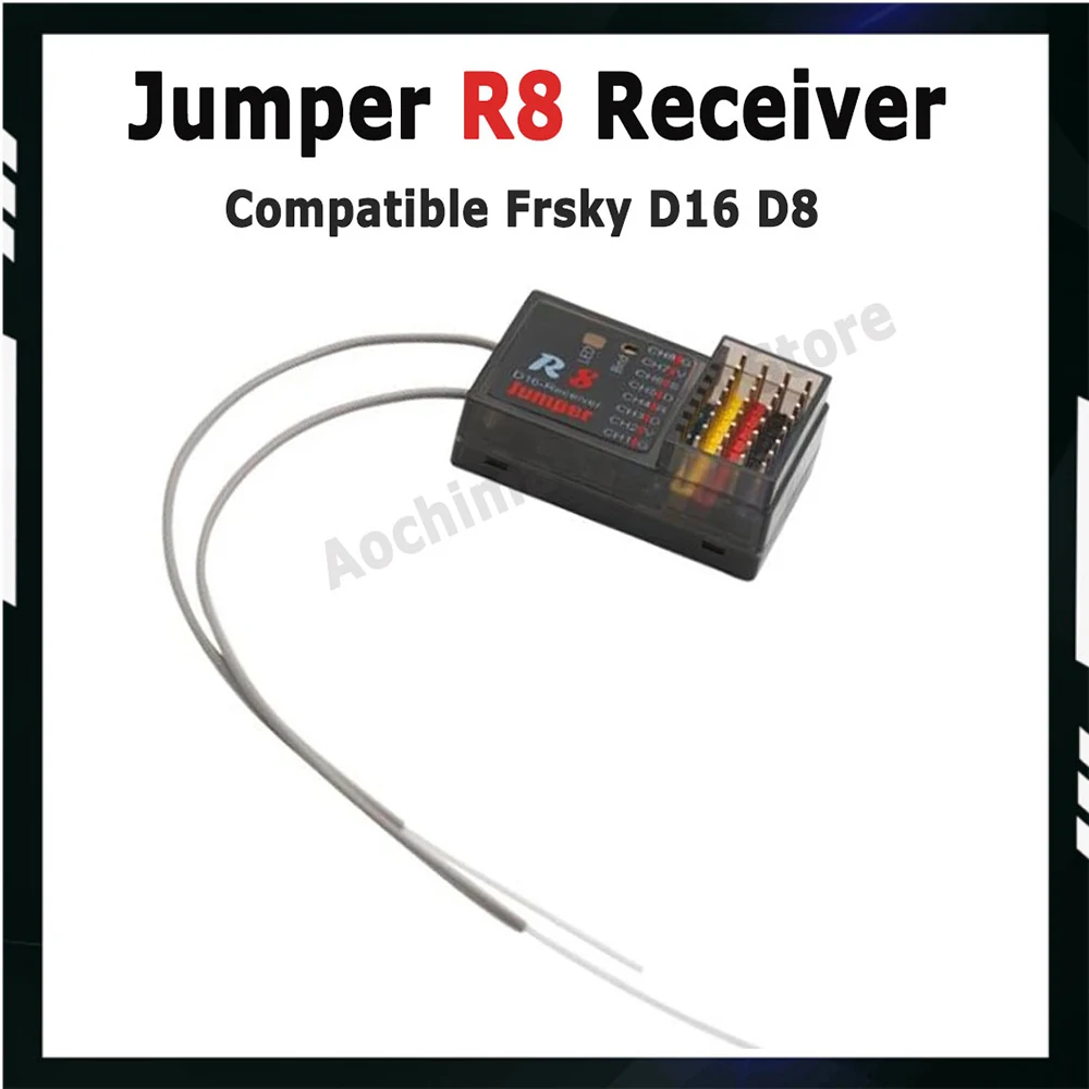 Jumper R8 Receiver 16CH Sbus Compatible Frsky D16 D8 Jumper T16 T12 Mode Radio OpenTX for PIX PX4 Flight Control RC Drone